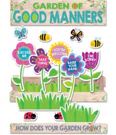 Garden Of Good Manners Mini Bulletin Board Set : Teachers Bazaar